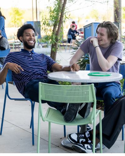 ACC students hanging out together at San Gabriel Campus.